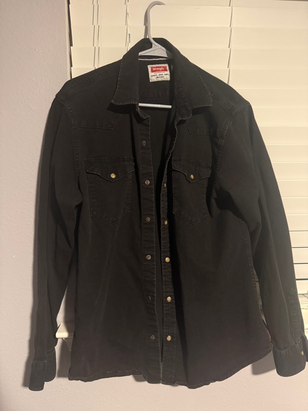 Wrangler Black Western Snap Shirt